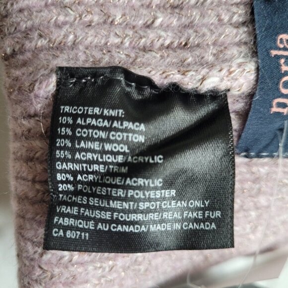 Norla Canada Lavender Alpaca, Wool Blend Toque - Picture 4 of 4